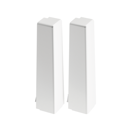 Narożnik zewn. do listwy przypodłogowej MASTERLINE 13x80mm 1kpl=2szt Cezar Biały RAL9003 Matowe