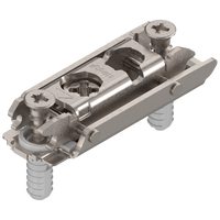 CLIP prowadnik, prosty, 0 mm, Stal, z kołkiem rozporowym EXPANDO, RW: mimośród