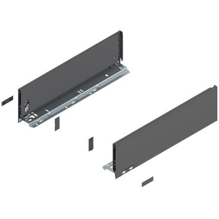 Bok szuflady LEGRABOX, wysokość K (128.5 mm), dł.=450 mm, lewy/prawy, do LEGRABOX pure