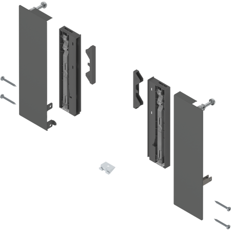 Mocowanie frontu MERIVOBOX , Wysokość E, do szuflady wewnętrznej z elementami dekoracyjnymi, lewe/prawe