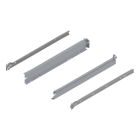 METABOX bok N (54 mm), Częściowy wysuw, 25 kg, dł.=450 mm, wersja na wcisk, lewy/prawy