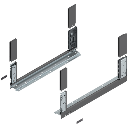 Bok szuflady LEGRABOX, wysokość C (177 mm), dł.=550 mm, lewy/prawy, do LEGRABOX free