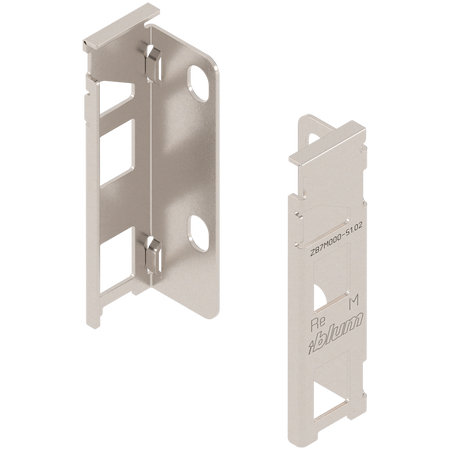 Uchwyt drewnianej ścianki tylnej LEGRABOX, wys. M (106 mm), prawy+lewy