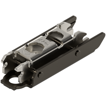 CLIP prowadnik, prosty, 3 mm, Stal, na wkręty do płyty wiórowej, RW: mimośród