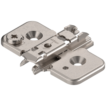 CLIP prowadnik, krzyżakowy, 0 mm, Stal, na wkręty do płyty wiórowej, RW: mimośród