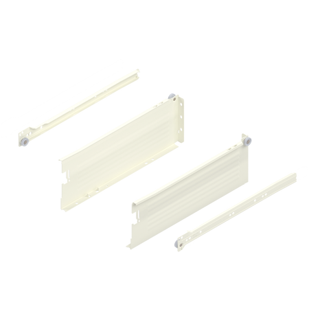 METABOX bok K (118 mm), Częściowy wysuw, 25 kg, dł.=350 mm, wersja na wcisk, lewy/prawy