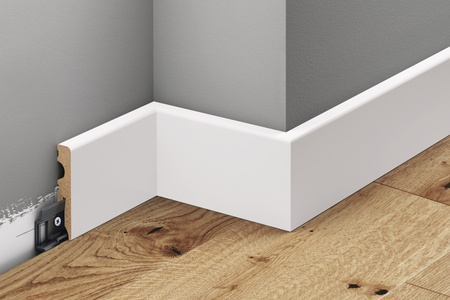 Listwa MDF przyp. LP 80x13mm gr. 13mm Cezar Biały RAL9003 Matowe 2,20m