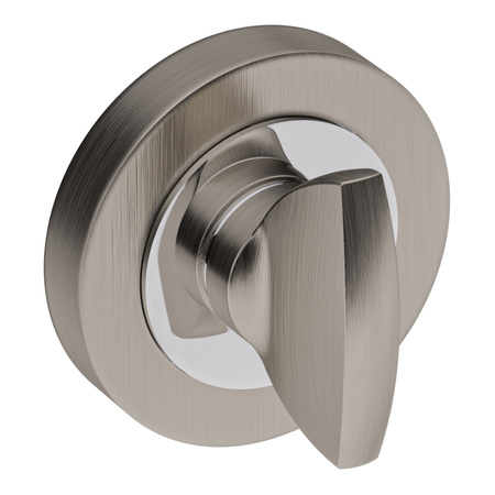 Szyld drzwiowy PLT24, okrągły, WC, nikiel szczotkowany / chrom połysk GAMET