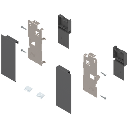 Mocowanie frontu LEGRABOX , wys. K, do szuflady wewnętrznej, lewe/prawe, do LEGRABOX pure