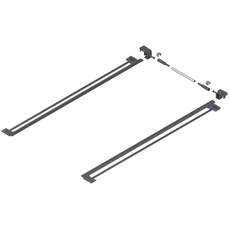 TANDEM Stabilizacja boczna, dł.=650 mm, KB=1400 mm, Częściowy wysuw, do grubości płyty 11-16 mm, do przycięcia