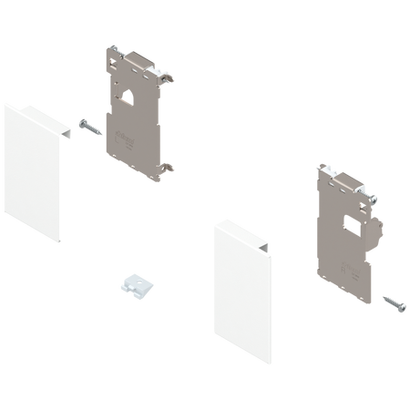 Mocowanie frontu LEGRABOX , zamontowany na wkręt do listwy dystansowej, do szuflady wewnętrznej, lewe/prawe, do LEGRABOX pure