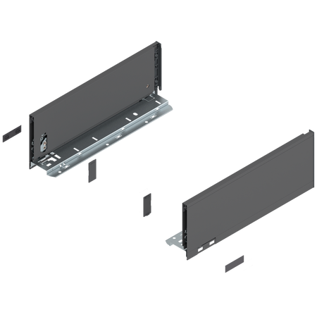 Bok szuflady LEGRABOX, wysokość K (128.5 mm), dł.=350 mm, lewy/prawy, do LEGRABOX pure
