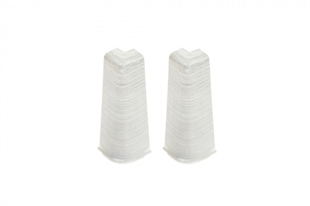 Narożnik zewn. do listwy przypodłogowej Hi Line 23,4x75mm 1kpl=2szt Cezar Aluminium szczotkowane białe Matowe