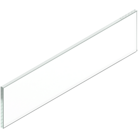 MERIVOBOX element dekoracyjny - bok, wysokość E (95 mm), dł.=450 mm, Szkło