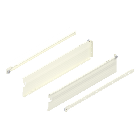 METABOX bok K (118 mm), Częściowy wysuw, 25 kg, dł.=550 mm, wersja na wcisk, lewy/prawy