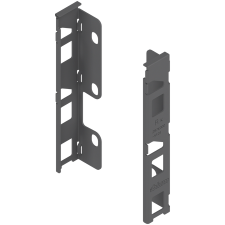 Uchwyt drewnianej ścianki tylnej LEGRABOX, wys. K (144 mm), prawy+lewy