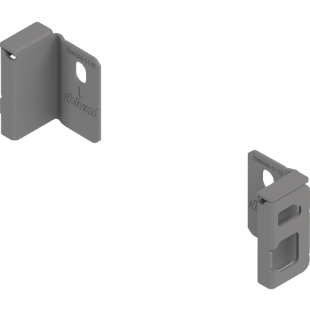 Uchwyt drewnianej ścianki tylnej MERIVOBOX, wys. N (82,5 mm), prawy+lewy