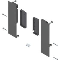 Mocowanie frontu MERIVOBOX , Wysokość E, do szuflady wewnętrznej z relingiem, lewe/prawe