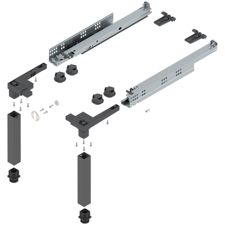 SPACE STEP Zestaw, tworzywo sztuczne/stal, dł.=410 mm