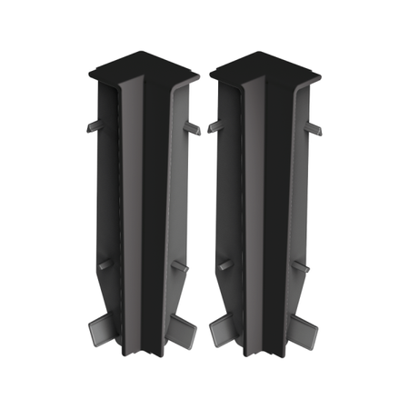 Narożnik wewn. do listwy przypodłogowej MASTERLINE 13x80mm 1kpl=2szt Cezar Czarny RAL9005 Matowe