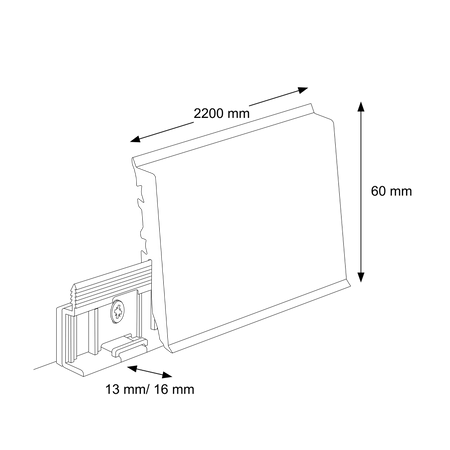 Listwa przypodłogowa PVC MASTERLINE 15x60mm listwa Cezar Dąb Hvide Sande EXEI113 Matowe 2,40m