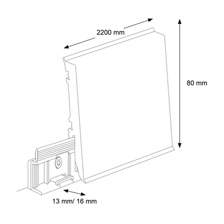 Listwa przypodłogowa PVC MASTERLINE 13x80mm listwa Cezar Honey amber Matowe 2,20m