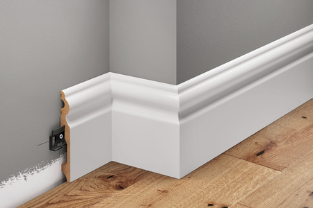 Listwa MDF przyp. LP 115x14,5mm gr. 14,5mm Cezar Biały RAL9003 Matowe 2,20m