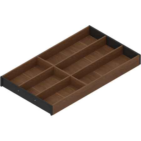 AMBIA-LINE wkład na sztućce do szuflady standardowej, do LEGRABOX/MERIVOBOX, w opcji drewnopodobnej, 6 przegródka na sztućce, dł.=550 mm, szerokość=300 mm