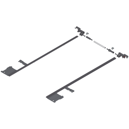 LEGRABOX Stabilizacja boczna, dł.=650 mm, KB=1400 mm, pełen wysuw, do przycięcia