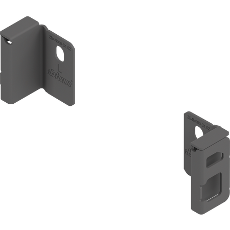 Uchwyt drewnianej ścianki tylnej MERIVOBOX, wys. N (82,5 mm), prawy+lewy