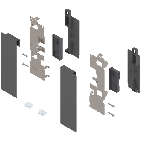 Mocowanie frontu LEGRABOX , wys. C, do szuflady wewnętrznej z elementami dekoracyjnymi, lewe/prawe, do LEGRABOX free