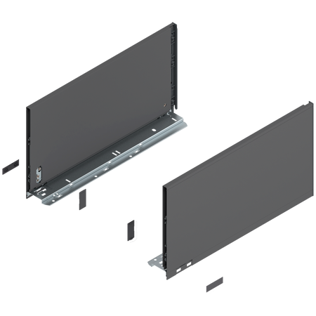 Bok szuflady LEGRABOX, wysokość F (241 mm), dł.=450 mm, lewy/prawy, do LEGRABOX pure