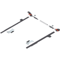 MERIVOBOX Stabilizacja boczna, dł.=400 mm, KB=1400 mm, pełen wysuw, do przycięcia