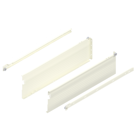 METABOX bok H (150 mm), Częściowy wysuw, 25 kg, dł.=550 mm, wersja na wcisk, lewy/prawy