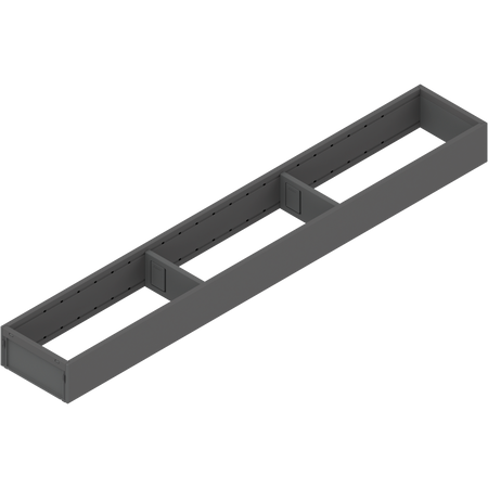 AMBIA-LINE  ramki do szuflady standardowej, do LEGRABOX/MERIVOBOX, stal, dł.=650 mm, szerokość=100 mm