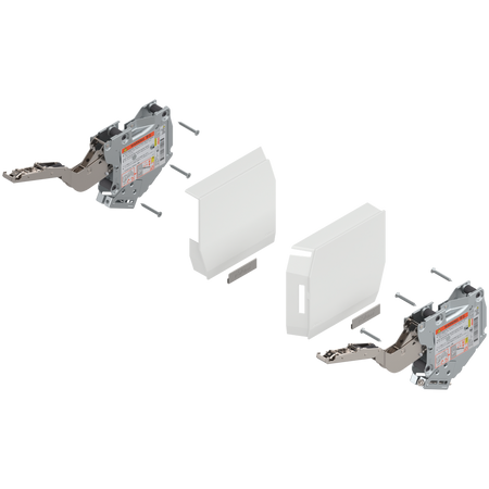 AVENTOS HK-S do małych frontów uchylnych, siłownik (zestaw), współczynnik mocy=220-500 przy 2 szt., na wkręty, do TIP-ON