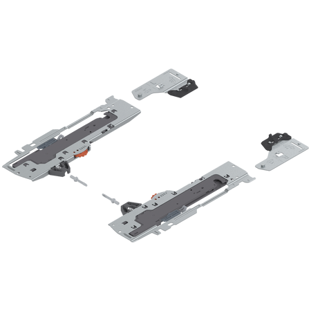 zestaw (Jednostka TIP-ON BLUMOTION + Zabierak + Adapter), do TANDEMBOX, Typ L3, dł. NL=350-600 mm, Całkowita waga szuflady=15-30 kg, prawy+lewy