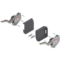 AVENTOS HK-S do małych frontów uchylnych, siłownik (zestaw), współczynnik mocy=400-1000 przy 2 szt., na wkręty, do TIP-ON