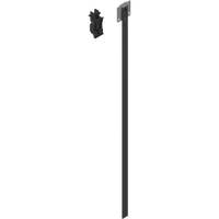 CABLOXX  Zestaw listwy zamka (listwa zamka, element dystansowy do przycięcia, końcówka zamka, mocowanie zamka, wzornik wiertarski), LKH=562 mm