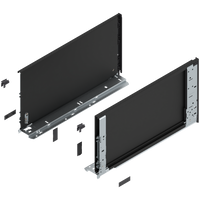 Bok szuflady LEGRABOX (za korpusem), wysokość F (241 mm), dł.=450 mm, lewy/prawy, do LEGRABOX pure