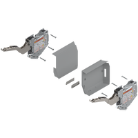 AVENTOS HK-S do małych frontów uchylnych, siłownik (zestaw), współczynnik mocy=400-1000 przy 2 szt., na wkręty