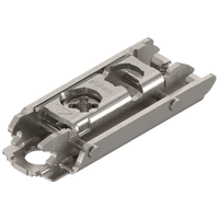 CLIP prowadnik, prosty, 0 mm, Stal, na wkręty do płyty wiórowej, RW: mimośród