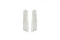 Zaślepki para do listwy przypodłogowej Hi Line 23,4x75mm 1kpl=2szt(L+P) Cezar Aluminium szczotkowane białe Matowe