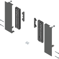Mocowanie frontu MERIVOBOX , Wysokość E, do szuflady wewnętrznej z elementami dekoracyjnymi, lewe/prawe