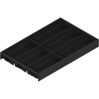 AMBIA-LINE  wkład na sztućce do szuflady standardowej, do LEGRABOX/MERIVOBOX, tworzywo sztuczne/stal, 6 przegródka na sztućce, dł.=500 mm, szerokość=300 mm