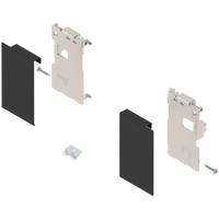 Mocowanie frontu LEGRABOX , zamontowany na wkręt do listwy dystansowej, do szuflady wewnętrznej, lewe/prawe, do LEGRABOX pure