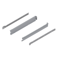 METABOX bok N (54 mm), Częściowy wysuw, 25 kg, dł.=450 mm, wersja na wcisk, lewy/prawy