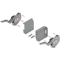 AVENTOS HK-S do małych frontów uchylnych, siłownik (zestaw), współczynnik mocy=220-500 przy 2 szt., na wkręty, do TIP-ON