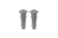 Narożnik wewn. do listwy przypodłogowej Hi Line 23,4x75mm 1kpl=2szt Cezar Aluminium szczotkowane Matowe