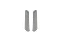 Zaślepki para do listwy przypodłogowej Hi Line 23,4x75mm 1kpl=2szt(L+P) Cezar Aluminium szczotkowane Matowe